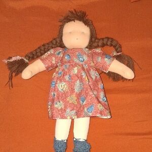 Waldorf-style Doll with Braided Hair